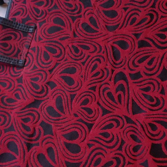 Diane Von Furstenberg Heart Print Large Luggage Tote bag Item #1913 - Picture 6 of 8